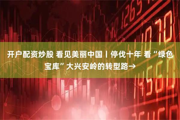 开户配资炒股 看见美丽中国丨停伐十年 看“绿色宝库”大兴安岭的转型路→