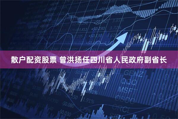 散户配资股票 曾洪扬任四川省人民政府副省长